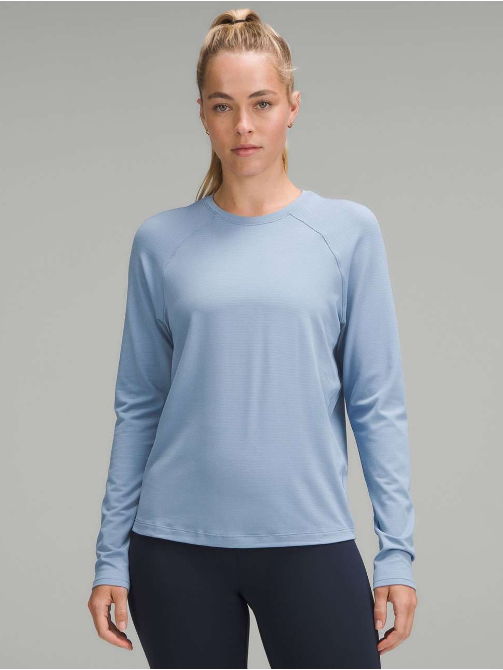 Lululemon License to Train Classic-Fit Long-Sleeve Shirt - Size 10 - Blue Willow